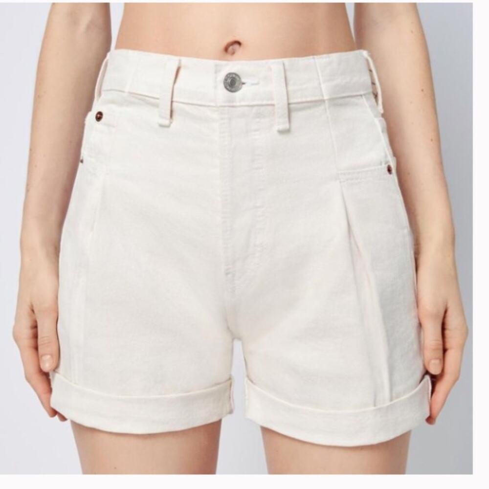 RE/DONE 40s Zoot Pleated Short In Vintage White 24
